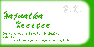 hajnalka kreiter business card